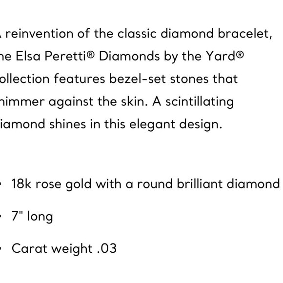 Tiffany & Co. Elsa Peretti Diamonds by the Yard Bracelet, Rose Gold - Picture 6 of 6